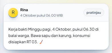 Kartu pratinjau menunjukkan jam terbit "4 Oktober pukul 06.00 WIB".