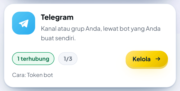 Kartu Telegram di ponsel.